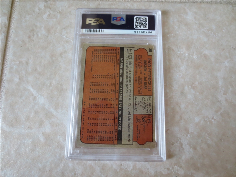 Autographed Rico Petrocelli 1972 Topps Baseball Card PSA/DNA Cert.