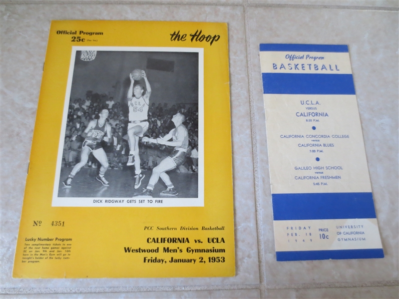 1949, 53 UCLA basketball programs with John Wooden very early in his coaching career