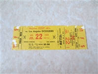 1964 Koufax Wins Full ticket Houston Colt 45s at Los Angeles Dodgers