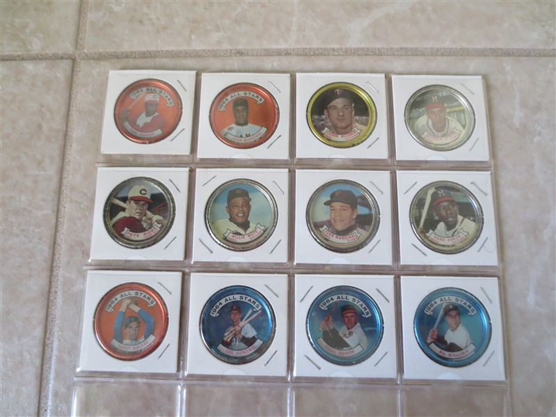 (12) 1964 Topps baseball coins--All Hall of Famers except Pete Rose!