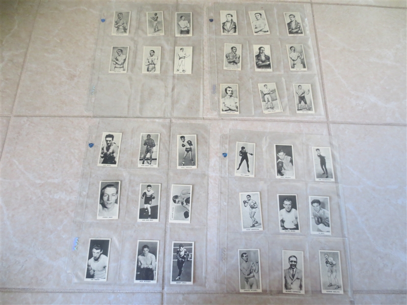 1938 F.C. Cartledge Boxing Card Partial Set 38 of 50 in very nice shape!