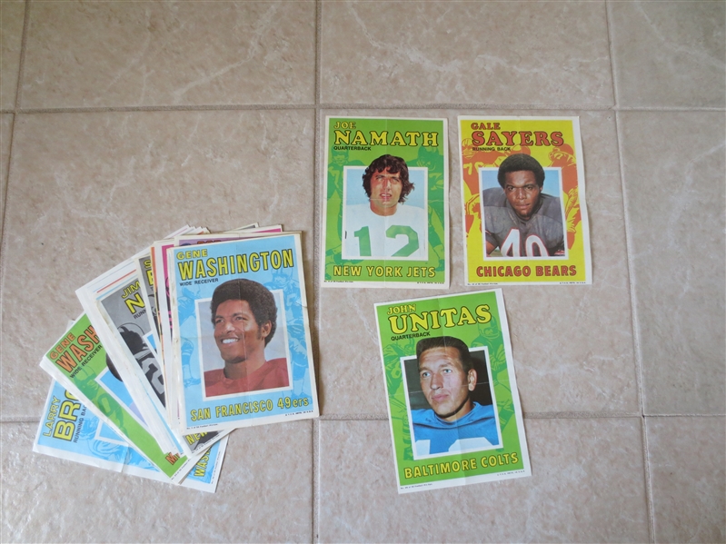 1971 Topps Pin-Ups Football complete set #1-32