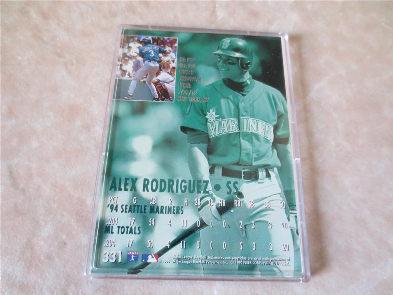 Autographed 1995 Alex Rodriguez Fleer Ultra Baseball card