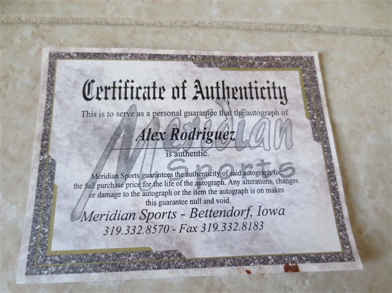 Autographed 1995 Alex Rodriguez Fleer Ultra Baseball card