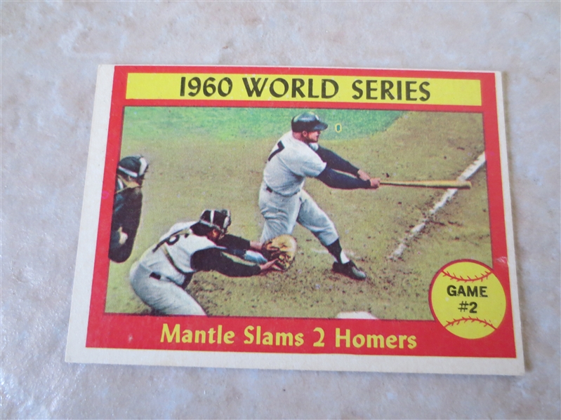 1961 Topps World Series Game #2 Mantle Slams 2 Homers #307