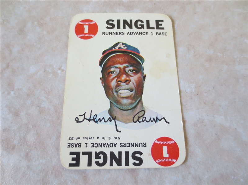 1968 Topps Baseball Game Hank Aaron card #4