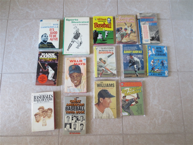 (14) Old Baseball books Minimum bid only $5