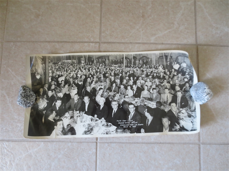 1953 Pacific Coast League Baseball Writers Banquet Original Photo Weaver Photo Service
