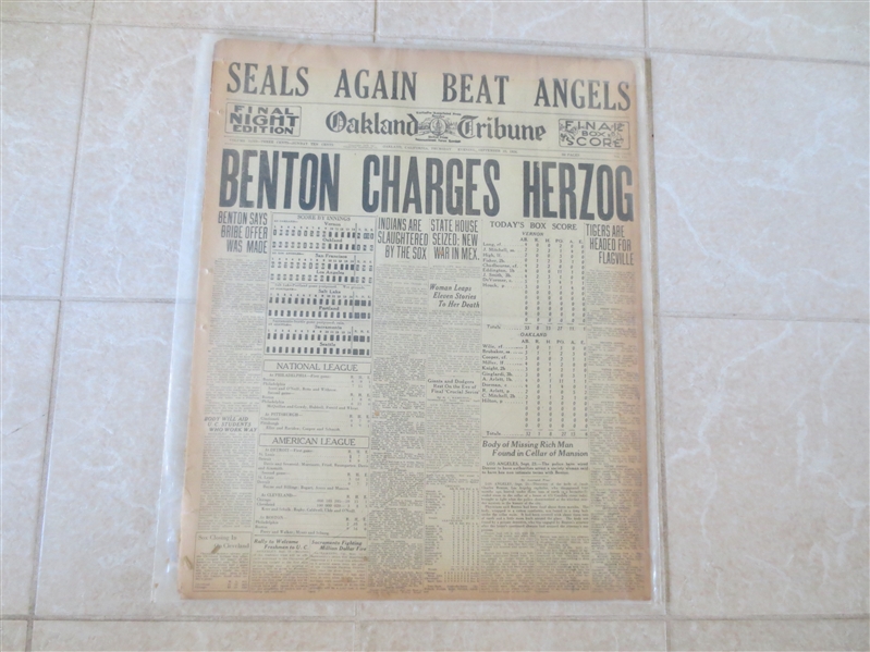 1919 Black Sox World Series Bribe Scandal Revealed Full Newspaper 9-23-1920
