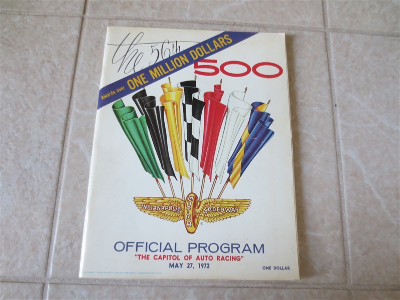 1972 Indianapolis 500 Auto Racing program  #56 in the series