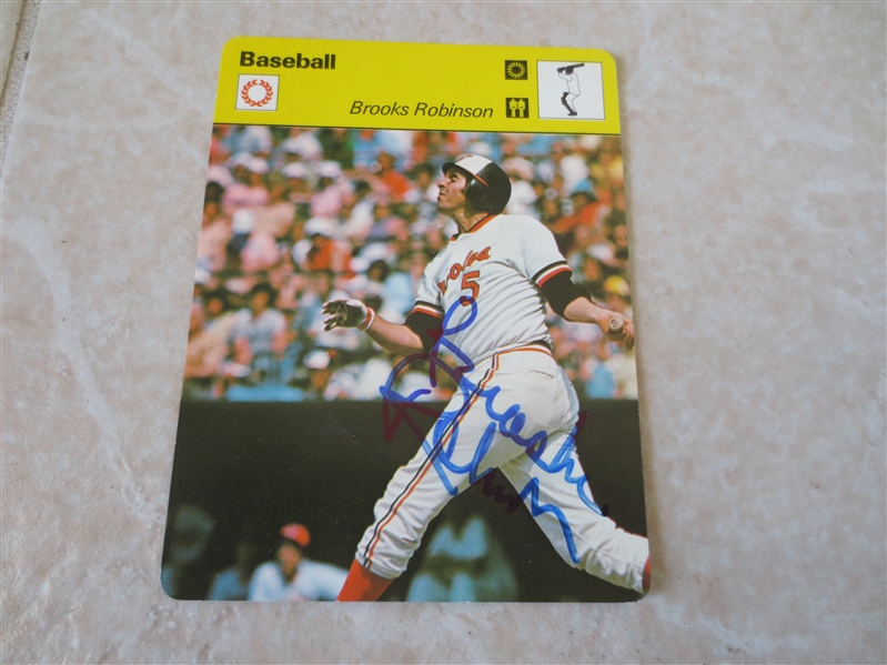 Autographed Brooks Robinson 1977-79 Sportscaster Baseball Card