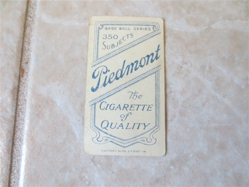 1909-11 T206 Bill Sweeney Boston Piedmont 350 subjects Factory #25 baseball card