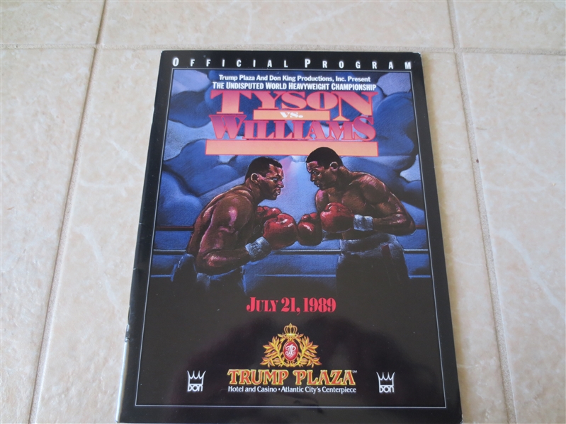 1989 Tyson vs. Williams World Heavyweight Championship Boxing Program