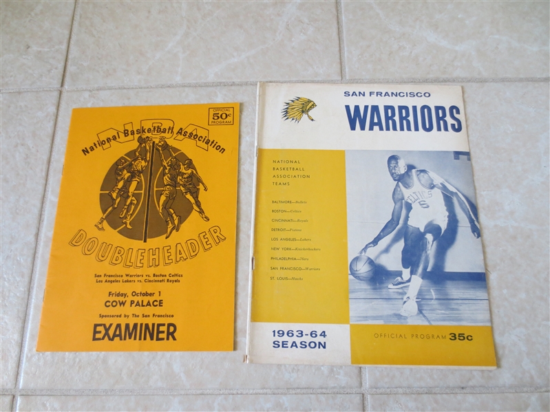 (2) San Francisco Warriors home programs vs. Boston Celtics Bill Russell, Wilt, Rick Barry, Havlicek