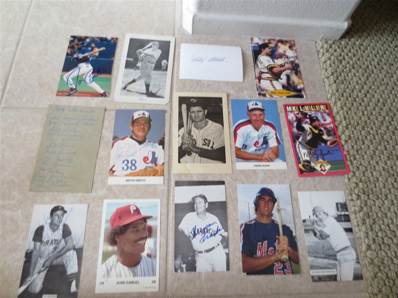Autographed Baseball Items Galore---programs, photos, plus