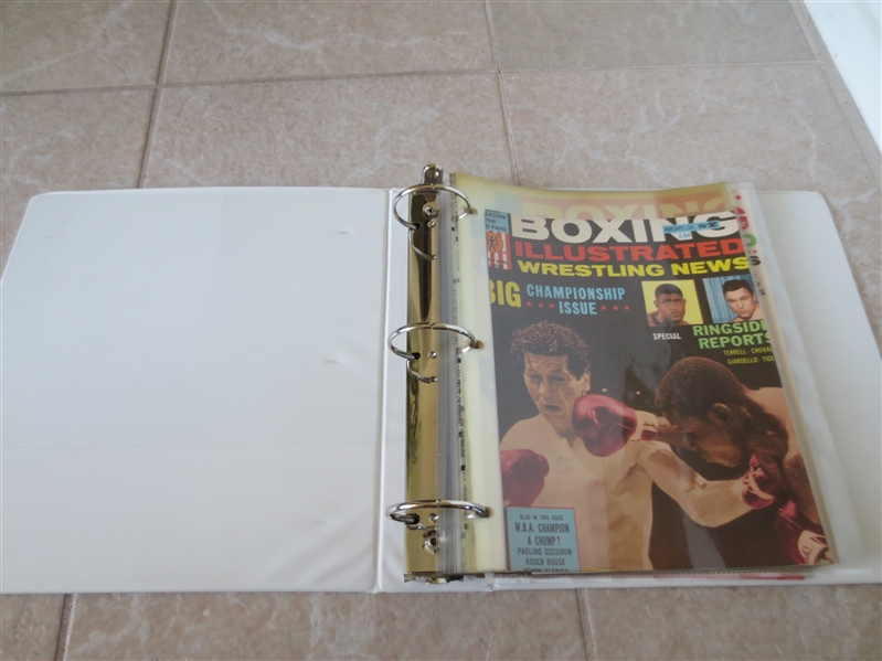 (35) 1950's-60's Color Boxing Magazine covers