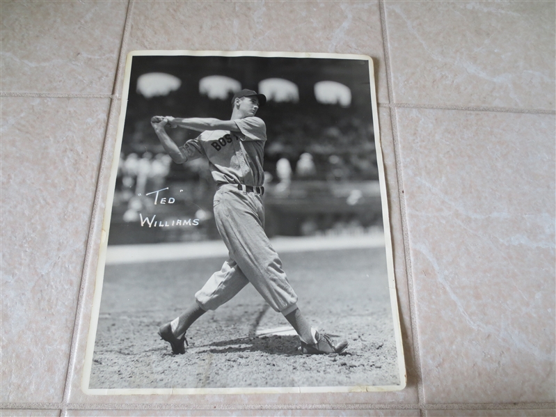 1930's-40's Ted Williams George Burke Chicago Original 14 x 11 photo  A Beauty!