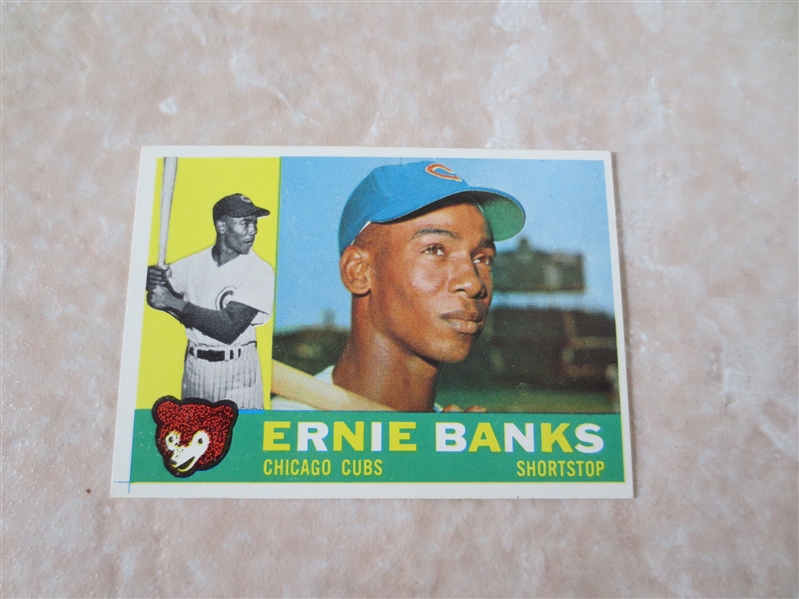 1960 Topps Ernie Banks baseball card #10  A beauty!