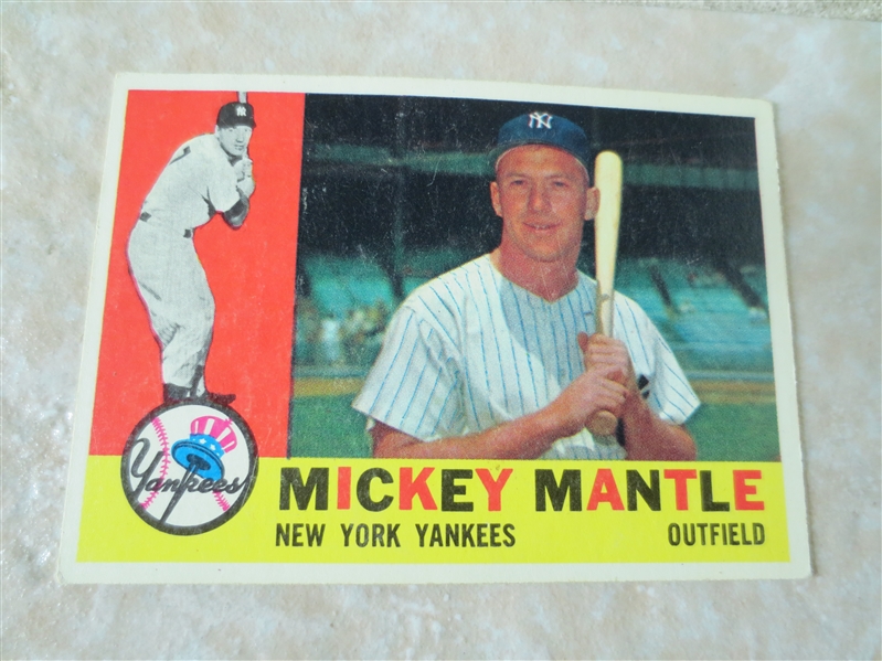1960 Topps Mickey Mantle baseball card #350 in very nice condition