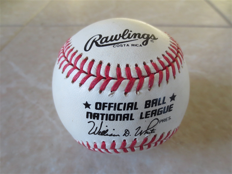 Autographed Duke Snider Rawlings William White National League Baseball 