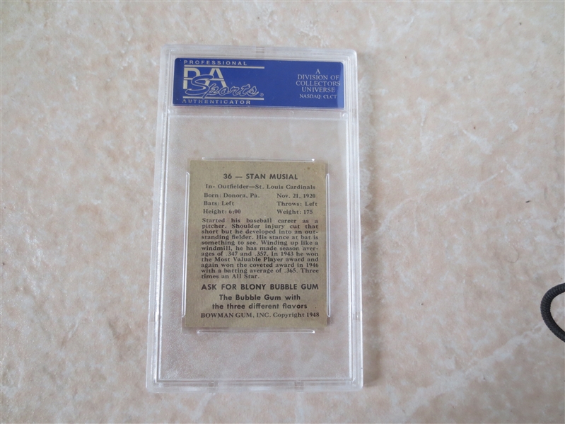 1948 Bowman Stan Musial PSA 4 vg-ex rookie baseball card #35