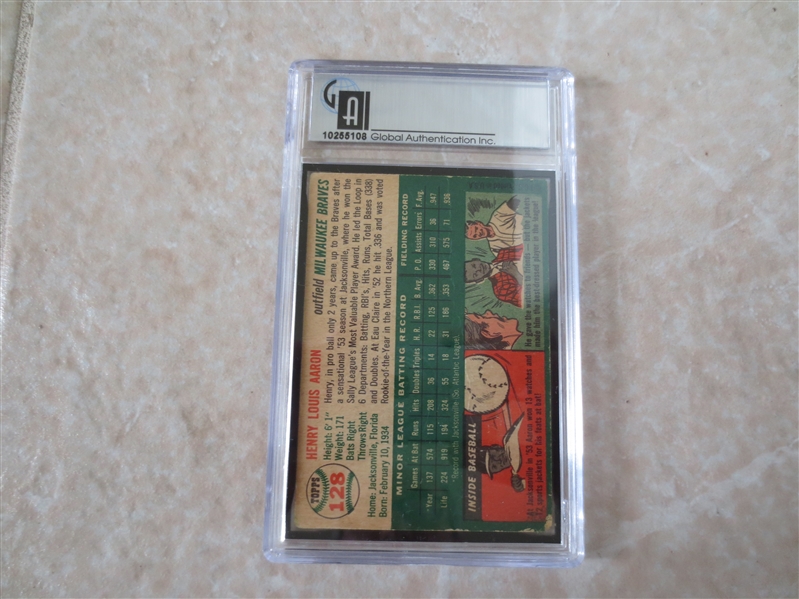 1954 Topps Hank Aaron GAI 2 good rookie baseball card #128  affordable