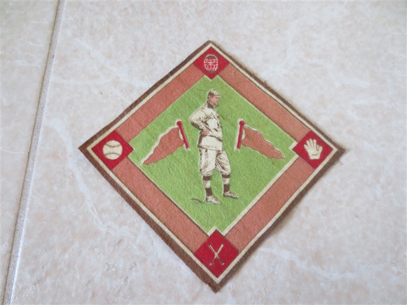 1914 B18 baseball blanket Frank Chance green infield Hall of Famer
