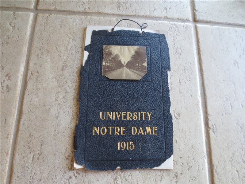 Lot Detail 1915 University Notre Dame Sports Calendar RARE!