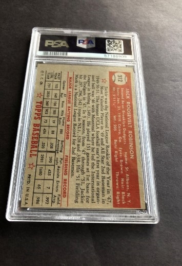1952 Topps Jackie Robinson PSA 2.5 good+ baseball card #312