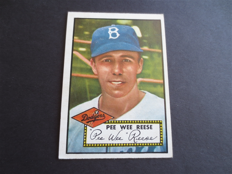 1952 Topps Pee Wee Reese High Number #333 baseball card in nice shape!