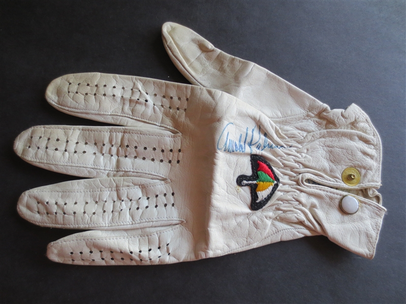 Game Worn and Autographed Arnold Palmer 1963 Thunderbird Classic Golf Glove  WOW!