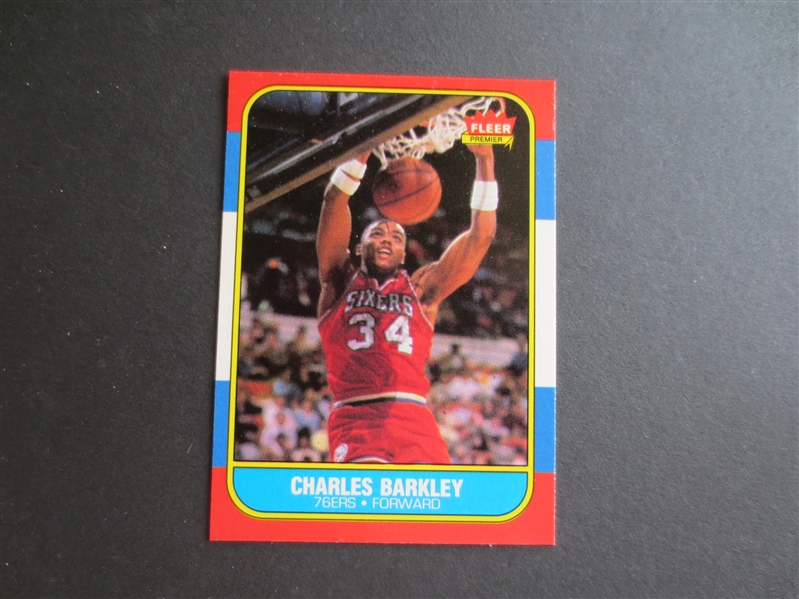 1986-87 Fleer Charles Barkley rookie basketball card #7 in great shape!