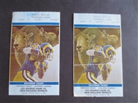(2) Ticket Stubs of the Los Angeles Rams First Game Ever After Move from L.A. to Anaheim
