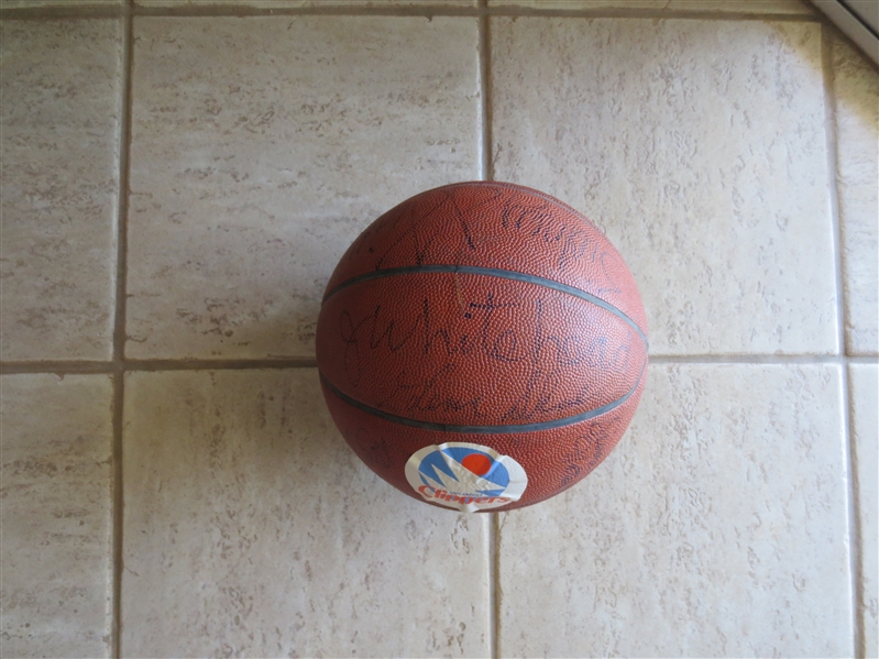 Autographed 1978-79 San Diego Clippers Basketball with 13 signatures