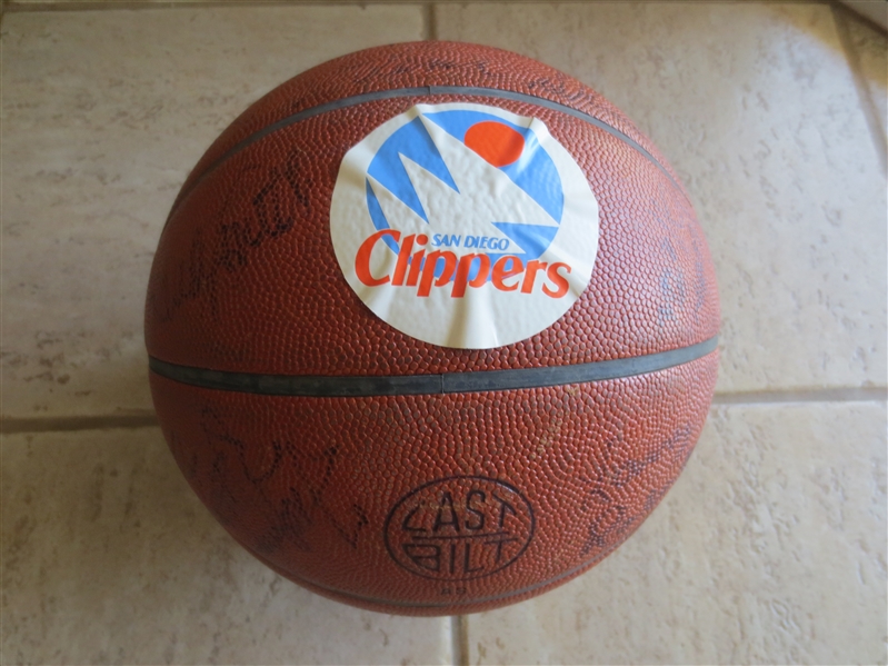 Autographed 1978-79 San Diego Clippers Basketball with 13 signatures