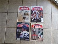 (4) issues of Chicago Cubs Vine Line from 1990-92, 95    Ryne Sandberg years!