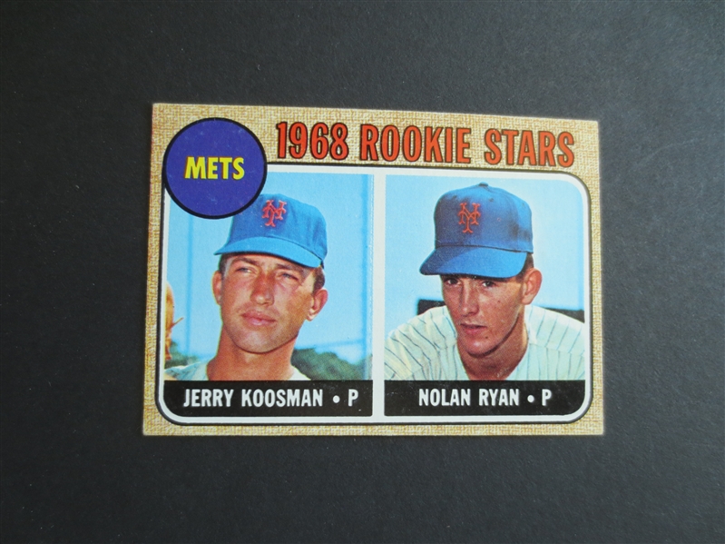 1968 Topps Nolan Ryan Rookie Baseball Card in Great Shape!  WOW!