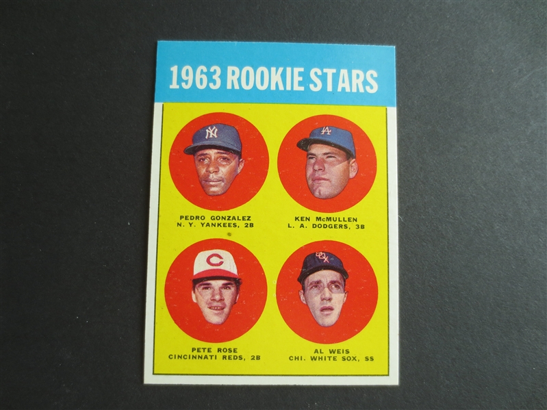 1963 Topps Pete Rose Rookie Baseball Card in BEAUTIFUL Condition from Vending!  #537!