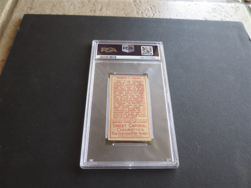 T205 Gold Border Cy Young PSA 1.5 Fair baseball card in affordable condition!