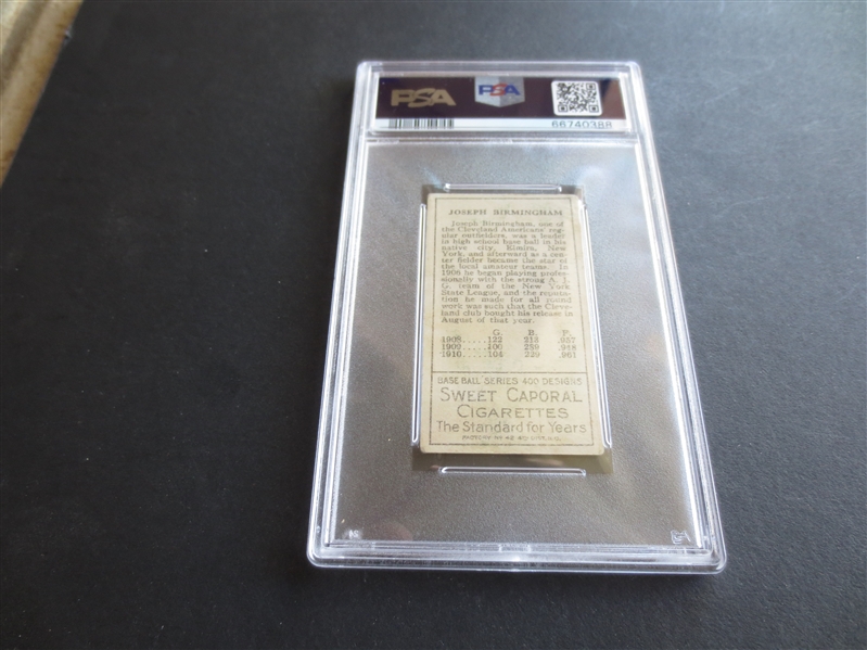 1911 T205 Gold Border Joe Birmingham PSA 3 vg baseball card