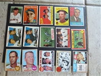 Approximately (900) 1950s-60s Bowman and Topps Baseball Cards with Hall of Famers         1