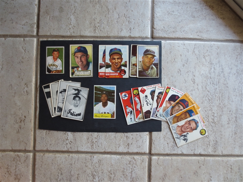 Approximately (900) 1950's-60's Bowman and Topps Baseball Cards with Hall of Famers         1