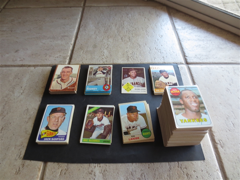 Approximately (900) 1950's-60's Bowman and Topps Baseball Cards with Hall of Famers         1