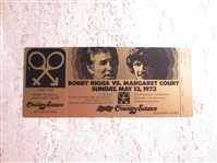 1973 Bobby Riggs vs. Margaret Court Souvenir Tennis Match Ticket