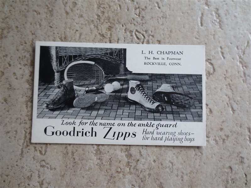 1920's Goodrich Zipps Sports Footwear Ink Blotter  NEAT!