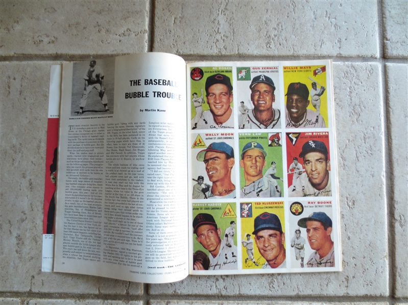 First Issue of Sports Illustrated 8-16-54 with Topps Card Insert in great shape!