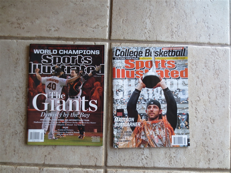 (2) 2014 World Series San Francisco Giants World Champion Sports Illustrated Publications