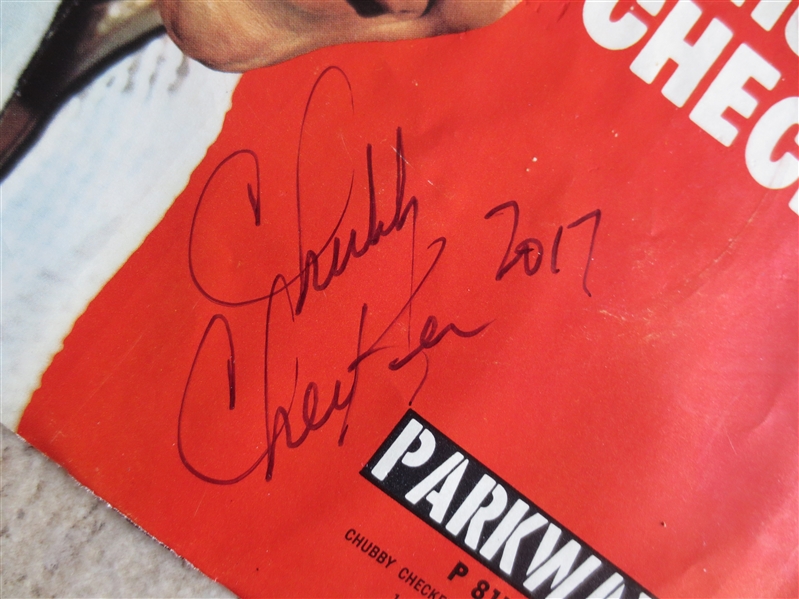 Autographed Chubby Checker 45 Record The Twist