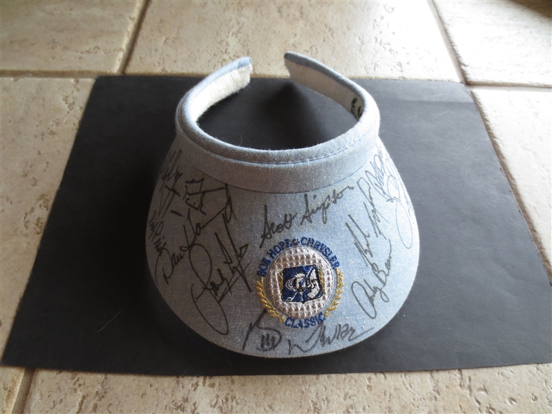 Autographed 1996 Bob Hope Chrysler Golf Classic with 12 signatures including Scott Simpson and Andy Bean