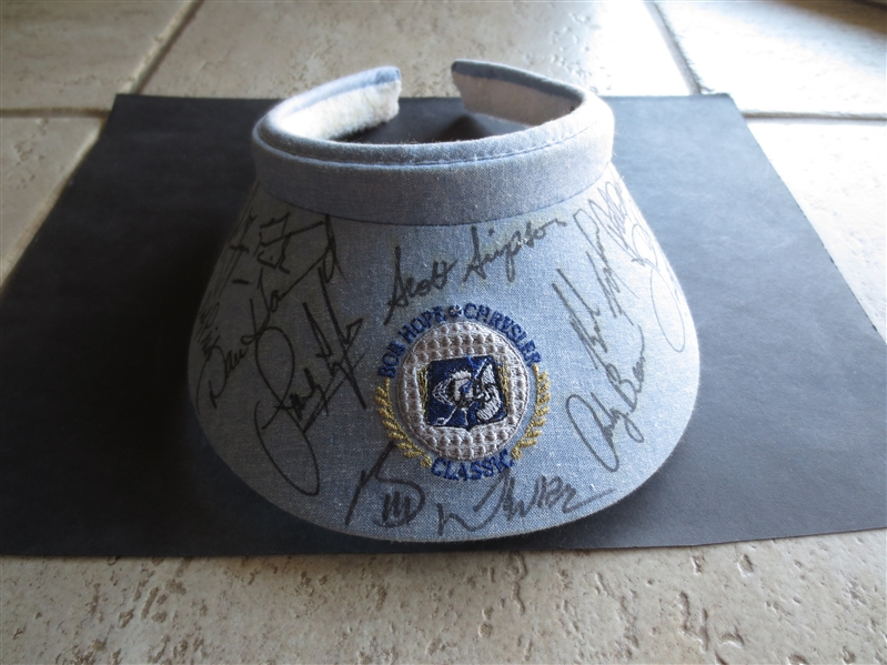 Autographed 1996 Bob Hope Chrysler Golf Classic with 12 signatures including Scott Simpson and Andy Bean